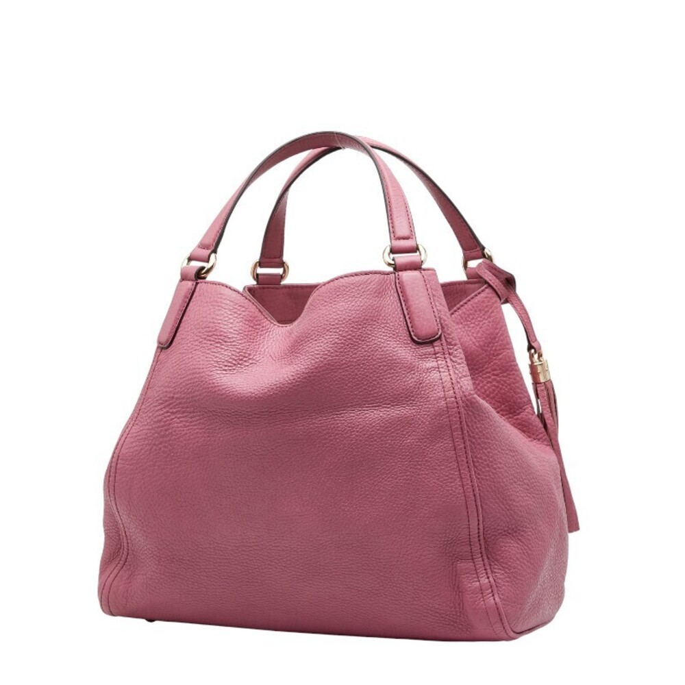 Gucci Shoulder Pink Tote Leather GG Bag Soho Interlocking